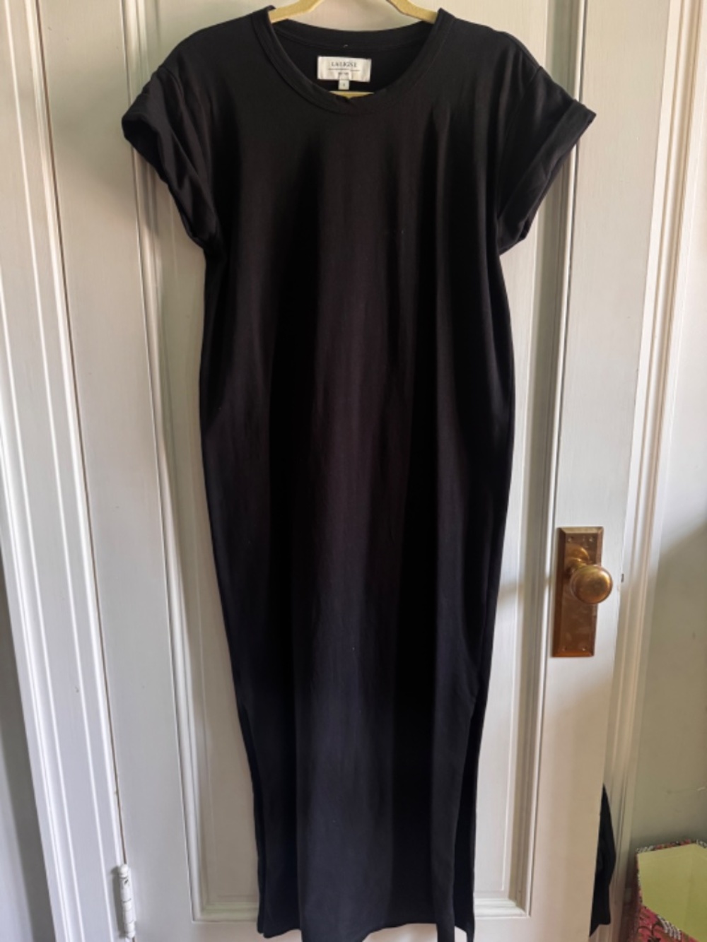 La Ligne Cotton Black Maxi Dress Size S - Picture 3 of 4